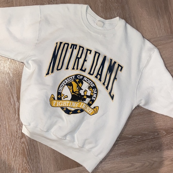 Vintage Notre Dame College White Sweatshirt - Picture 2 of 4